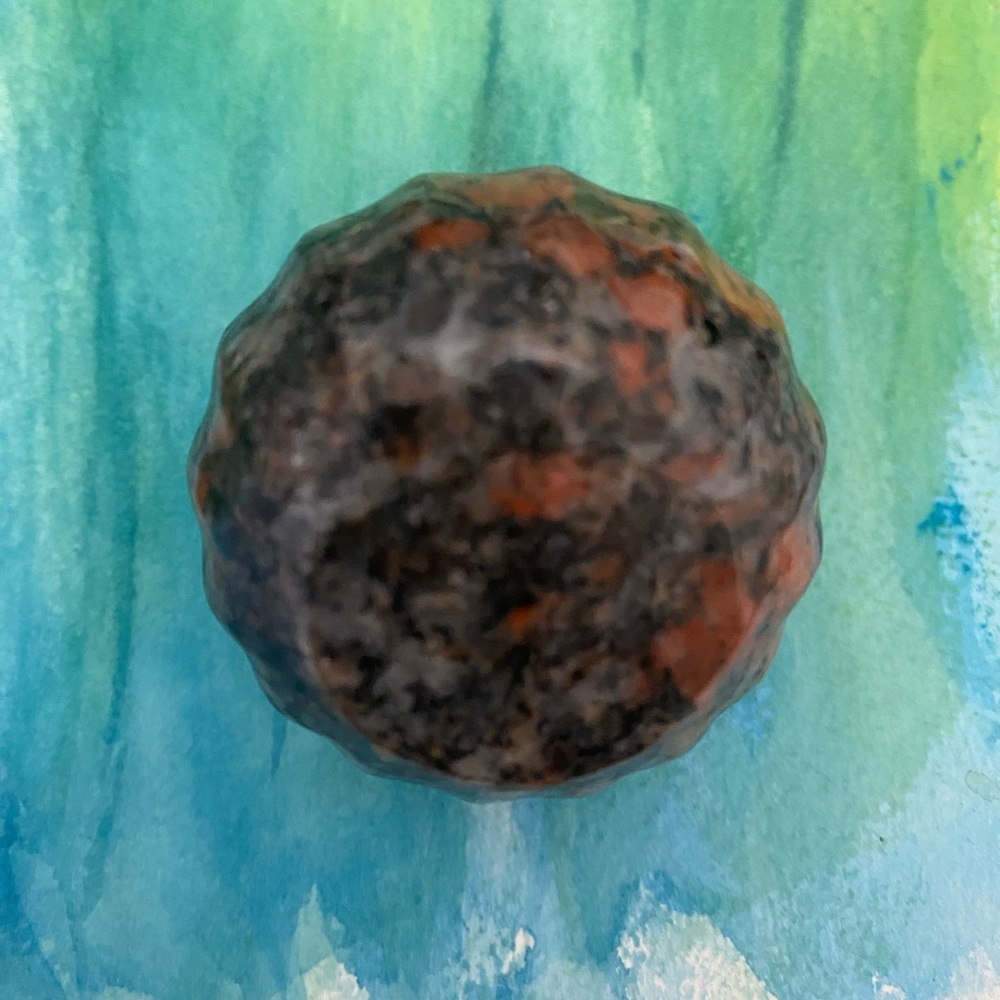 LEPIDOLITE PUMPKIN REIKI CRYSTAL Size 2 inches - Picture 2 of 4